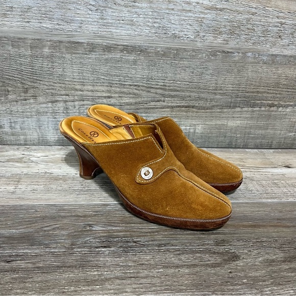 Cole Haan Shoes - COLE HAAN Womens Leather Suede Mule Clog Kitten Heel Slip on Shoe Size 9
